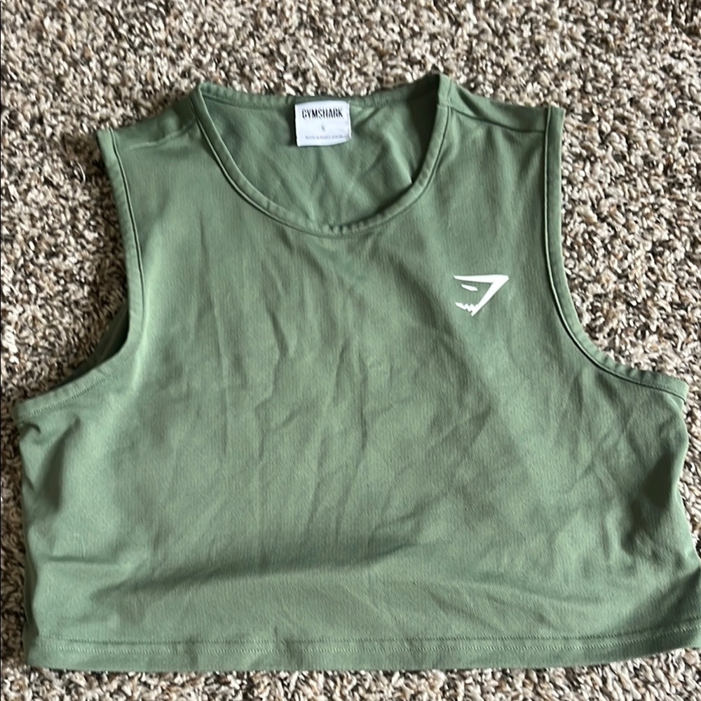 Gymshark Olive Green Crop Top